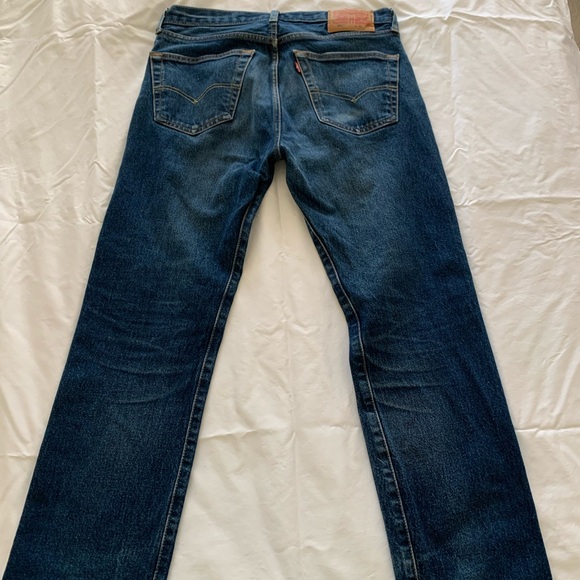 Levi's Men's Dark Blue Straight Jeans - Picture 4 of 5